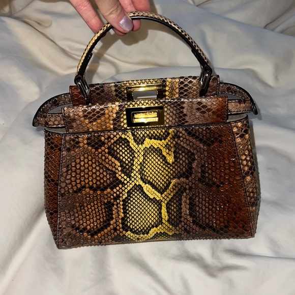 Fendi Python Mini Peekaboo bag - Picture 1 of 3